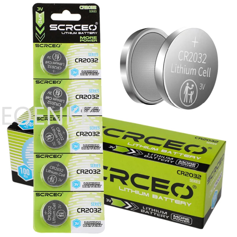 10PCS CR2032 Lithium Batteries – High-Capacity Button Cells for AirTag, Key FOBs, Watches, Calculators & More