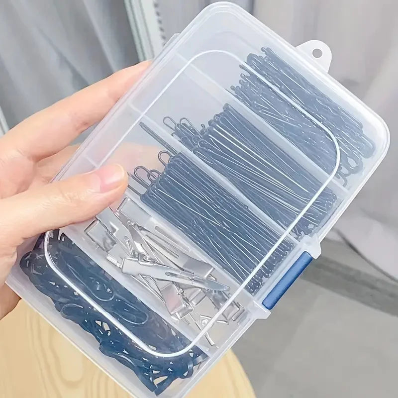 Clear 5/6-Grid Portable Storage Box | Hair Clips & Jewelry Organizer with Dust-Proof Lid for Travel