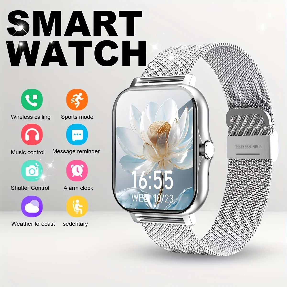 2025 New Upgrade Smartwatch – 1.83" Full Touch Display, Bluetooth Call, Sports Tracking for Men & Women, Android & iOS Compatible