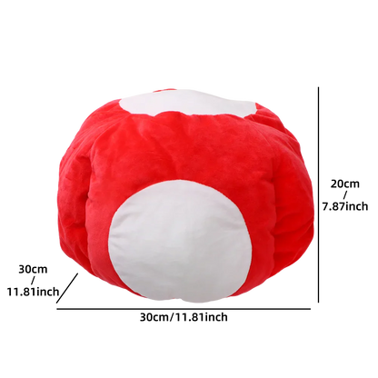 Mario & Luigi Bros Plush Mushroom Hat – Red, Green, Blue Cosplay Cap for Unisex