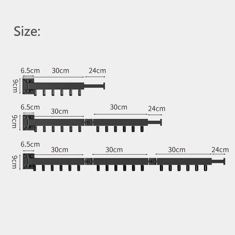 Space-Saving Wall-Mounted Foldable Clothes Drying Rack - Aluminum Alloy, Ideal for Balcony, Bedroom, Kitchen, and Living Room