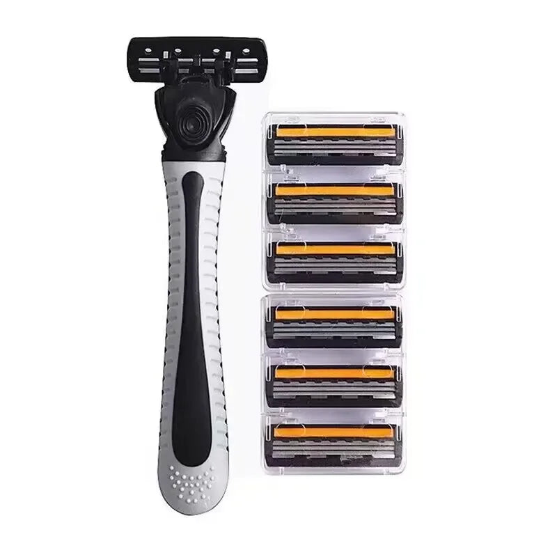 Men’s 3-Layer Reusable Safety Razor – Brand New Design with Imported Blades & Multi-Tool Replaceable Head