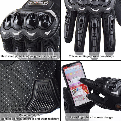 Suomy Motorcycle Gloves – Breathable Moto Gloves with Touch Screen for Racing, Riding, and Cycling – Summer Sports Protective Gear for Honda