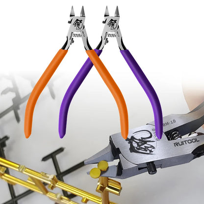 Model Pliers CR-V Ultra-Thin Single Blade Gundam Nipper – Non Slip Grip Sprue Cutter for Plastic Model Cutting & Building
