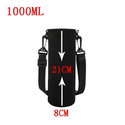 Sports Water Bottle Insulated Neoprene Sleeve - 750ML/1000ML/1500ML Bottle Carry Case & Protective Holder