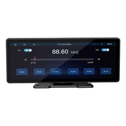 BQCC 10.26-Inch Portable Wireless CarPlay Screen – HD Rearview Camera, Car Radio DVR, MP5 Multimedia Player, Android Auto