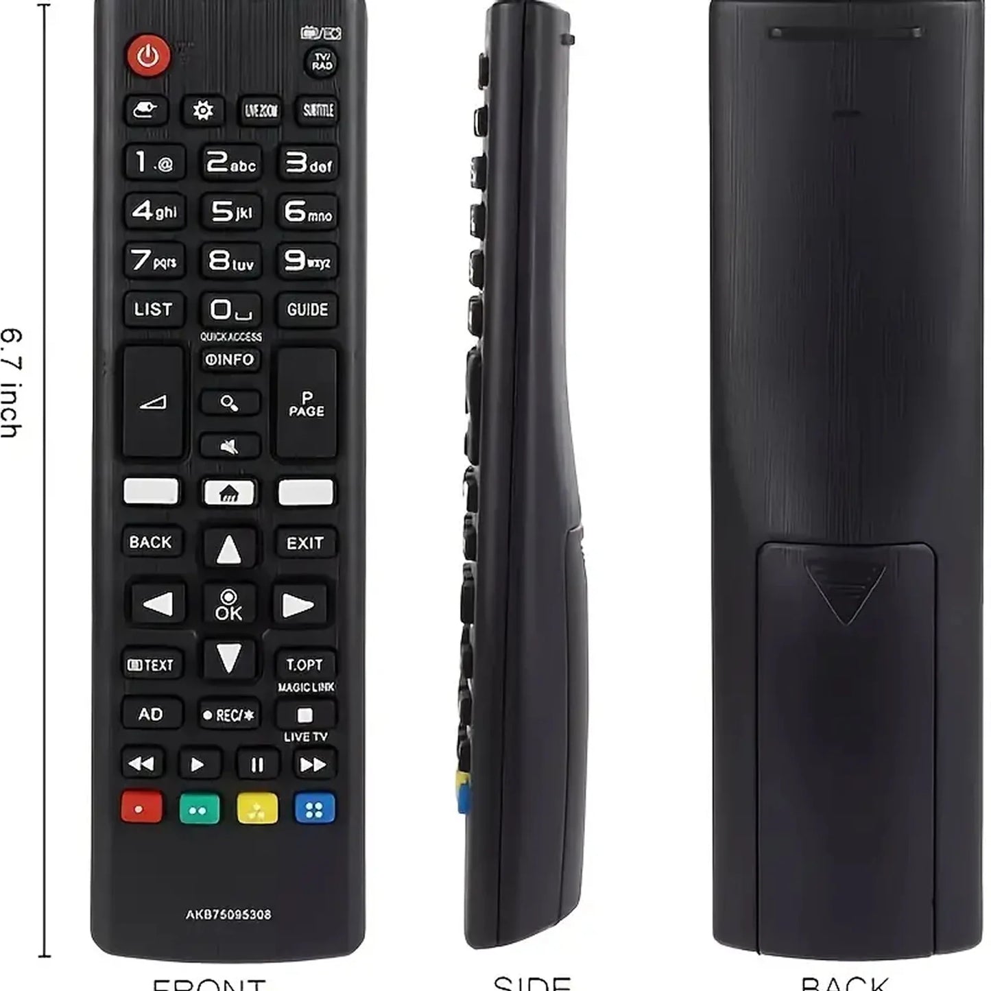 AKB75095308 Universal Remote Control for LG TV Models 32LJ610V, 43UJ634V, 49UJ634V, 55UJ634V, 65UJ634V & More