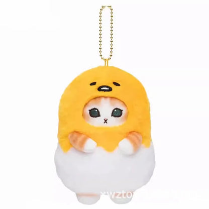 Kawaii Mofusand Shark Cat Keychain – Cute Cartoon Pendant Doll for Backpack & Decor