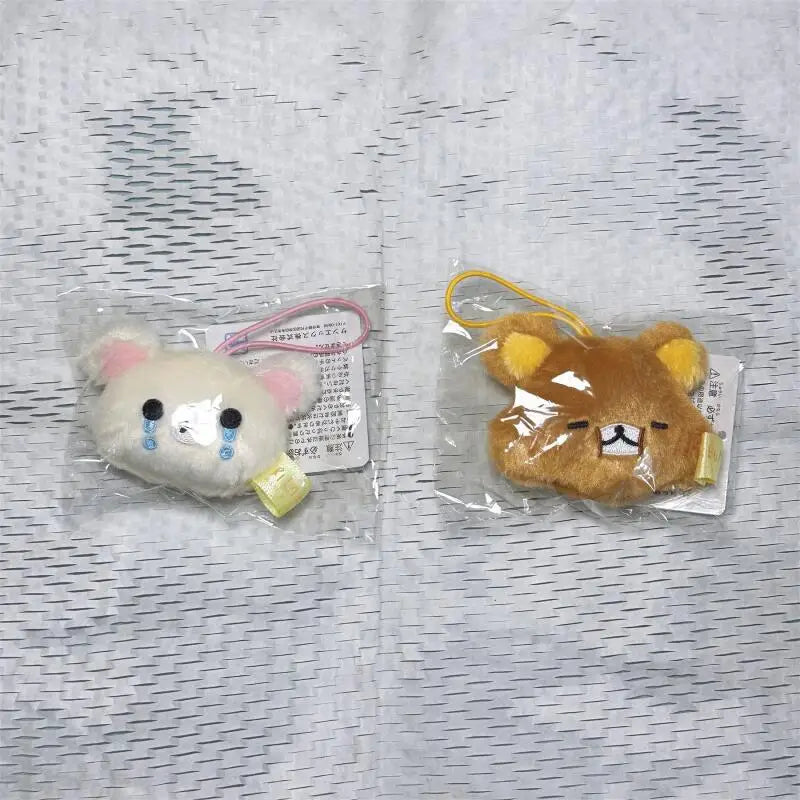 Rilakkuma Kawaii Cartoon Bear Plush Pendant - Cute Mobile Phone Lanyard & Birthday Gift for Kids