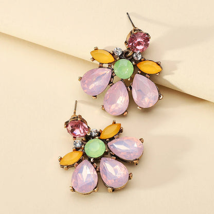 Luxury Crystal Geometric Dangle Earrings – Fashion Wedding & Party Jewelry for Women