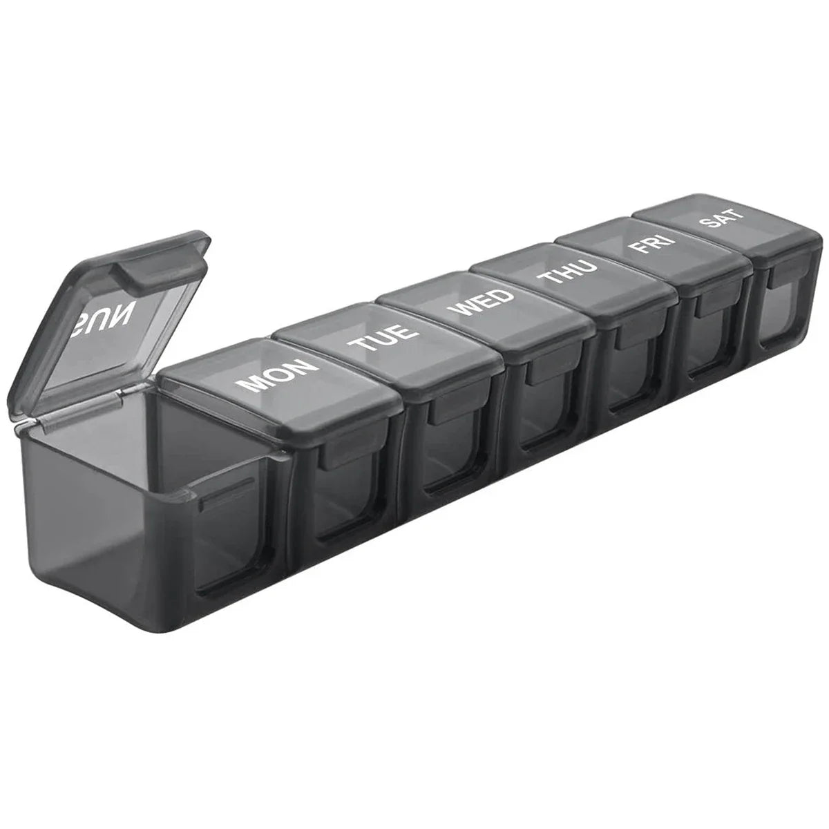 7/14/28-Day Pill Organizer – Weekly & Monthly Medicine Box with Tablet Storage, Splitter & Container Case