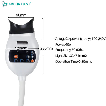 Dental Cold Light Lamp — 3-Color LED Teeth Whitening & Bleaching Accelerator for Dentistry