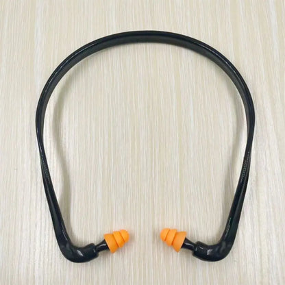 Soft Silicone Head-Mounted Earplugs – Blue, Black & Orange Anti-Noise Ear Protection for Swimming & Sleeping