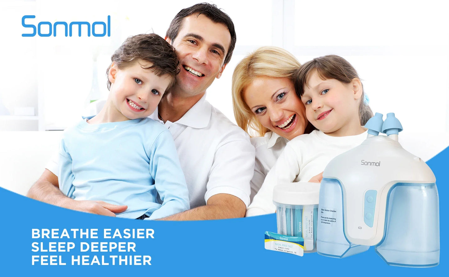 Electric Nasal Irrigation System – Includes 50 SaltPods, Nose Washer & Sinus Rinse Cleaner for Congestion Relief