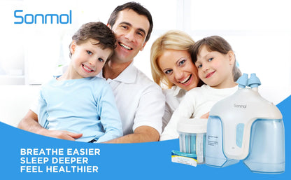 Electric Nasal Irrigation System – Includes 50 SaltPods, Nose Washer & Sinus Rinse Cleaner for Congestion Relief