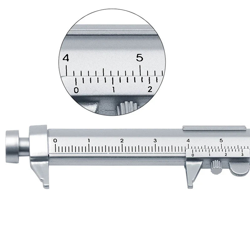 Multifunction Caliper Ballpoint Pen - 0.5mm Gel Ink Vernier Caliper Roller Pen for Creative Stationery