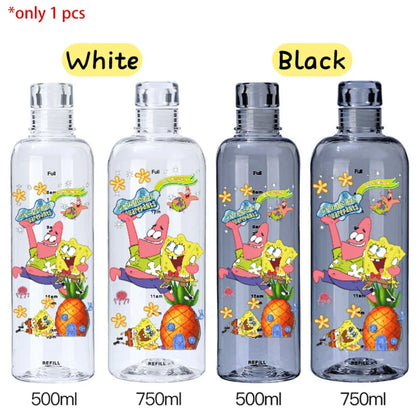 SpongeBob Graduated Water Cup - 500ml/750ml BPA-Free Plastic Bottle