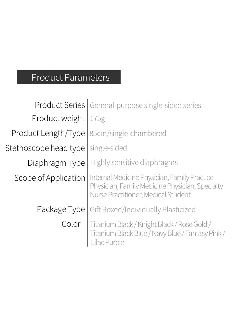 Professional Single Head Medical Stethoscope — Custom Engraved Cardiology Stethoscope for Nurses and Health Care Professionals