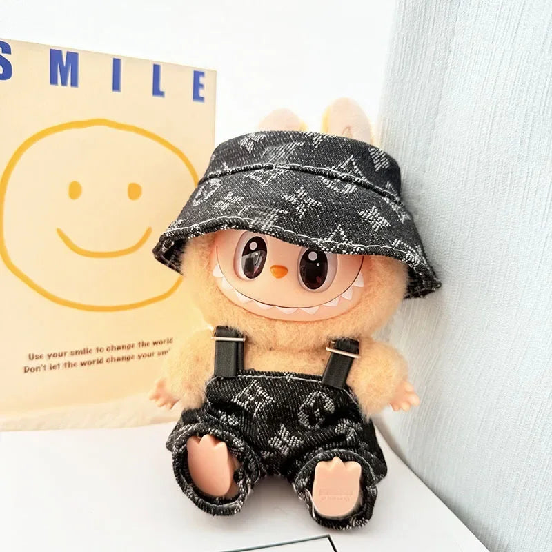 Anime Labubu Doll Clothes — Fashion Overalls for Labubu Idol V1/V2, 15/17cm Plush Doll Clothing Accessories, In Stock