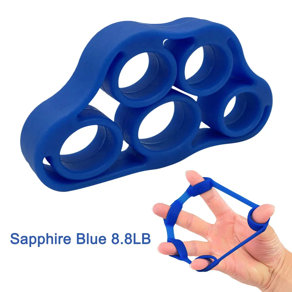 3-in-1 Silicone Finger Strengthener – Elastic Hand Grip Trainer & Guitar Finger Exerciser for Hand Therapy