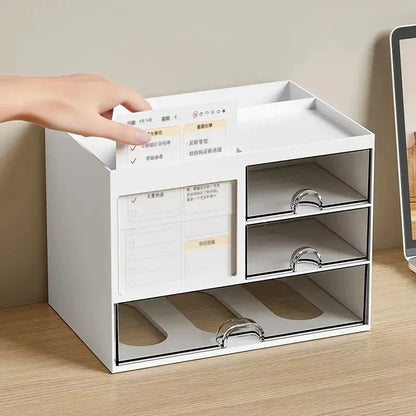 Desktop Drawer Storage Organizer - Multi-Compartment Desk Organizer for Pens, Stationery & Office Accessories