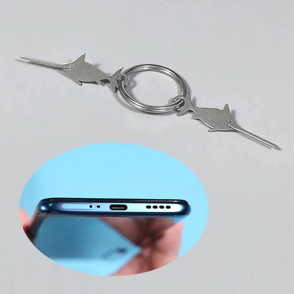 Swordfish-Shaped SIM Card Ejector Pin – Stainless Steel Needle for Universal Smartphone SIM Tray Removal