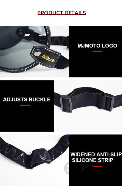 Universal Motorcycle Helmet Sun Visor – Anti-UV Windproof Bubble Lens for Open Face 3/4 Helmets