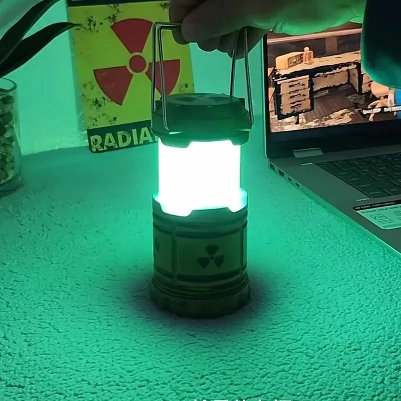 Mini Simulation Nuclear Reactor Lantern – Handheld Camping Light & Halloween Glow Night Lamp, Home Decor & Novelty Glow-in-the-Dark Ornament