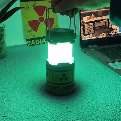 Mini Simulation Nuclear Reactor Lantern – Handheld Camping Light & Halloween Glow Night Lamp, Home Decor & Novelty Glow-in-the-Dark Ornament