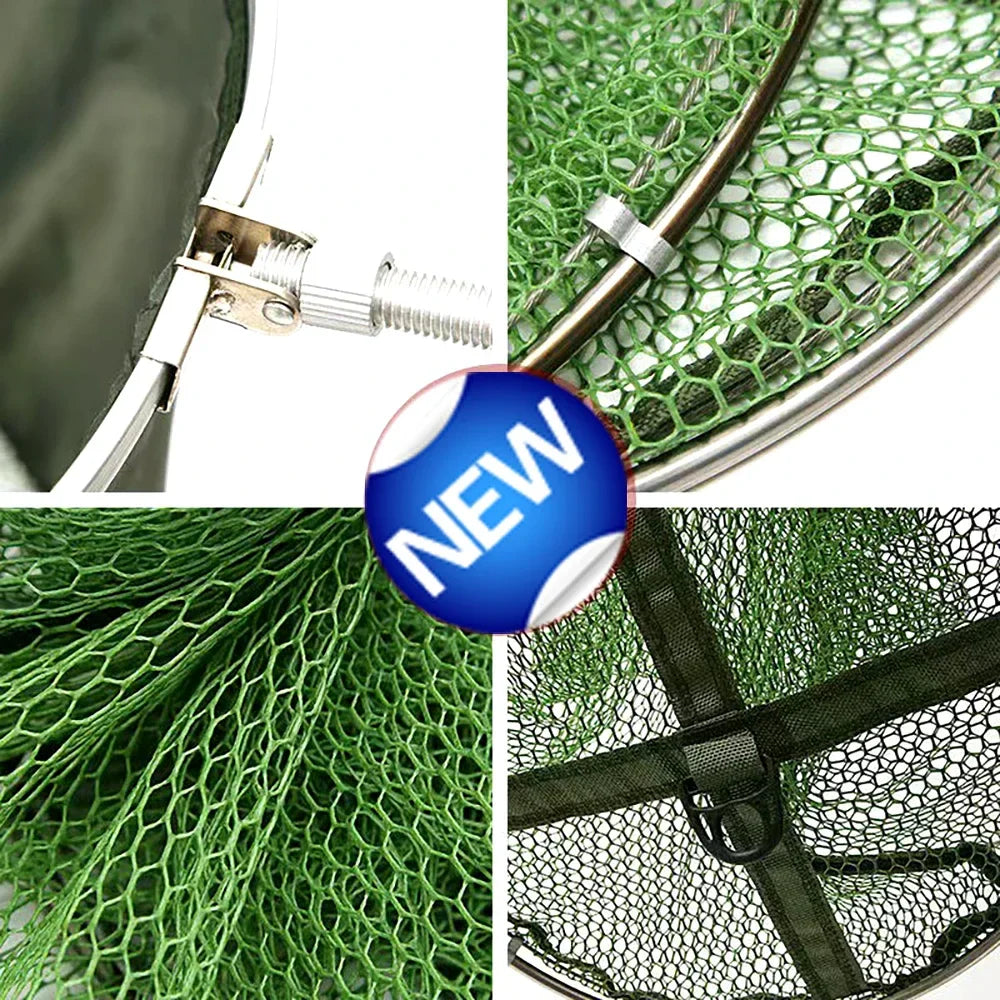 Folding Fishing Net 1.7m-3m – Large Shrimp, Carp & Crab Trap Creel for Surfcasting Accessories