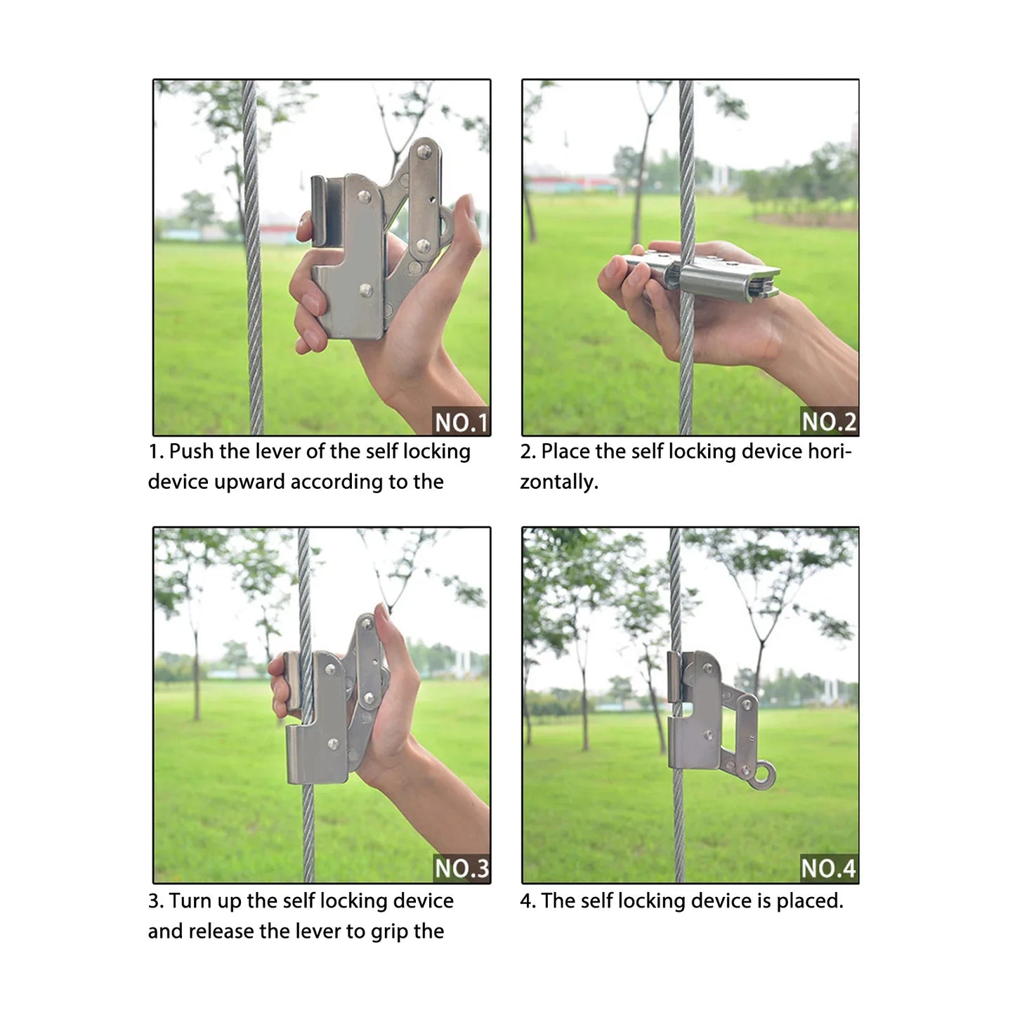 Alloy Steel Self-Locking Rope Grab – Anti-Fall Climbing Ascender with Strong Bearing Capacity