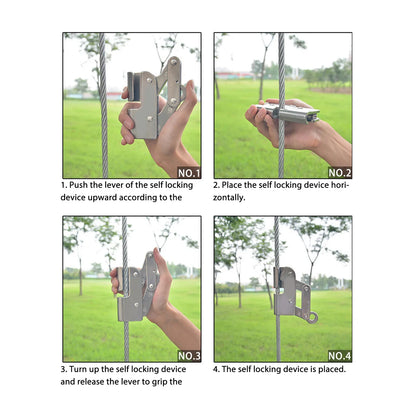 Alloy Steel Self-Locking Rope Grab – Anti-Fall Climbing Ascender with Strong Bearing Capacity