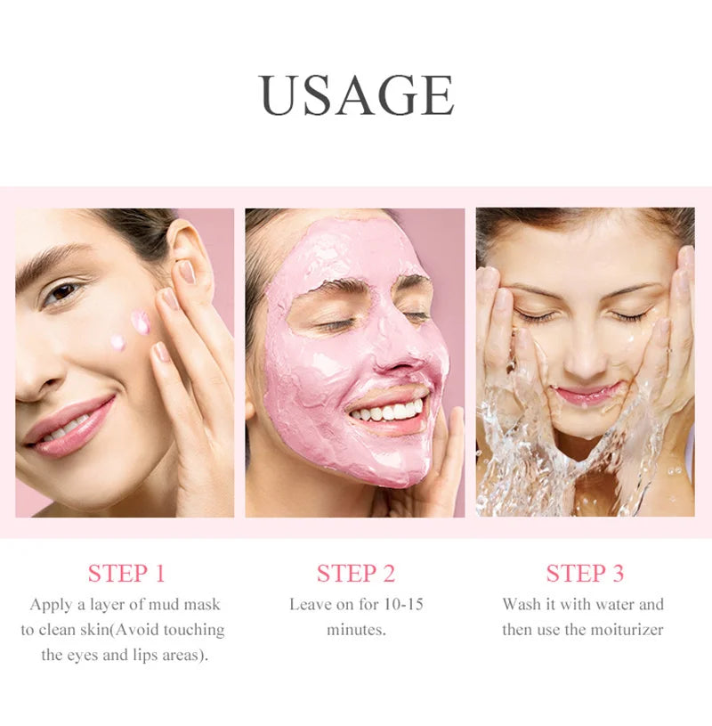 50pcs LAIKOU Sakura Mud Facial Masks – Moisturizing, Anti-Aging, Anti-Acne Deep Cleansing Skincare Face Mask
