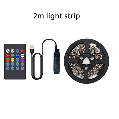 TV Backlight RGB LED Strip Light - Music Sync USB Powered for TV, Mirror & PC