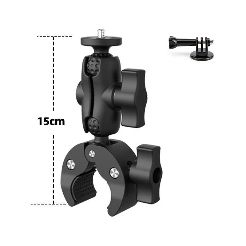 Camera Super Clamp Mount – Bike & Motorcycle Handlebar Bracket Holder for GoPro Hero 13/12/11, Insta360 X3/X4 & DJI Action Camera Accessories