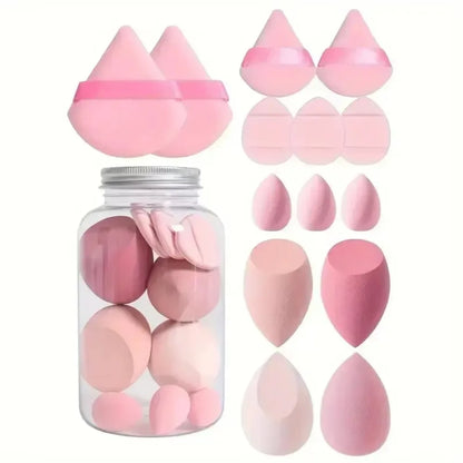 12/14PCS Makeup Sponge Set – Cosmetic Blender Beauty Eggs & Mini Finger Puffs for Foundation
