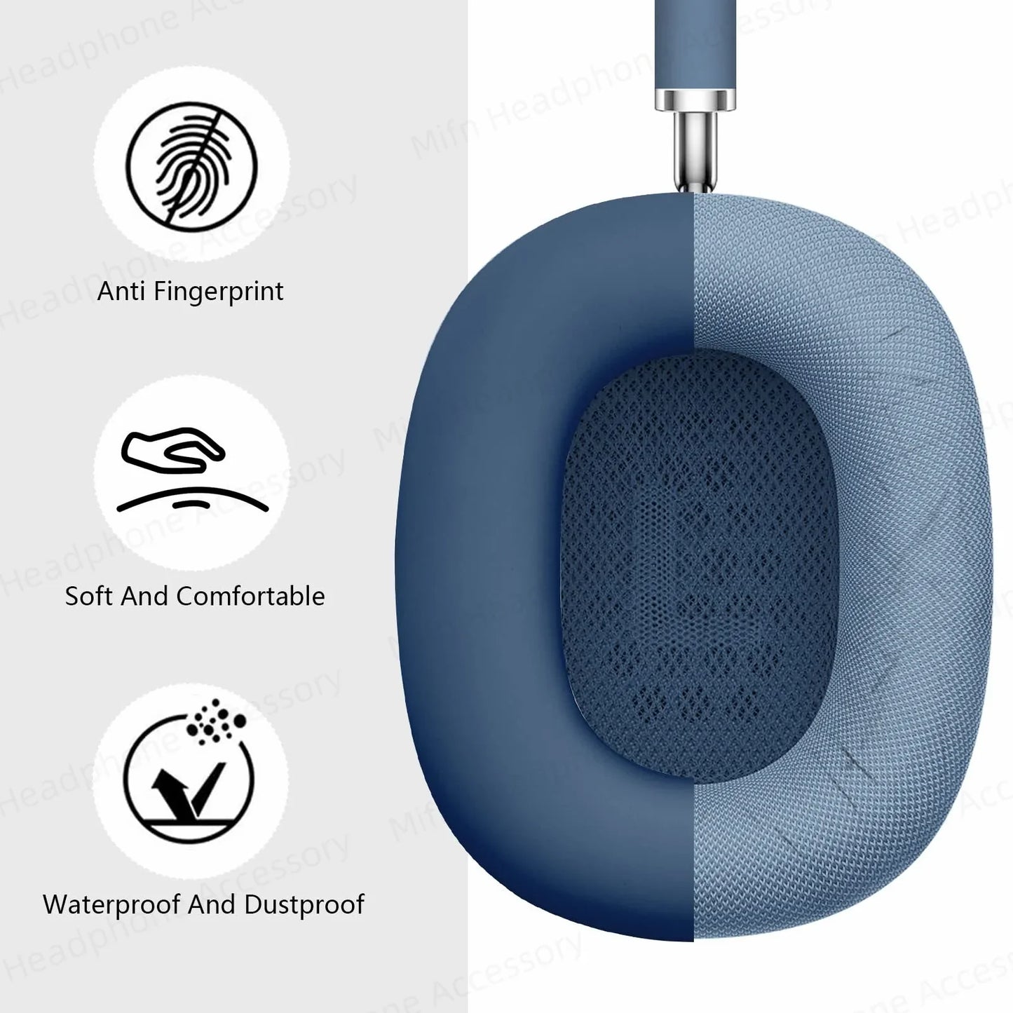 Silicone Protective Case for AirPods Max 2024 – Ear Protection Earmuff Cover for Headphones