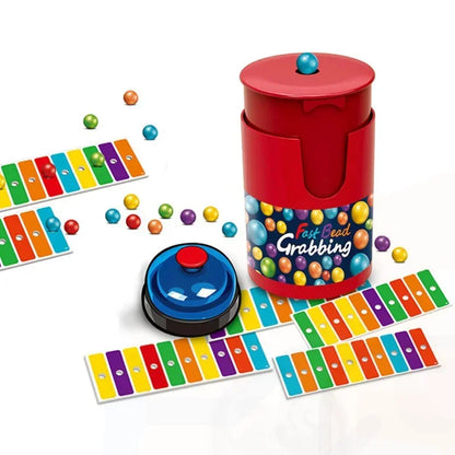 Fast Bead Grab Board Game — Two-Player Strategy Game with Bells, Fun Interactive Game for Kids & Adults
