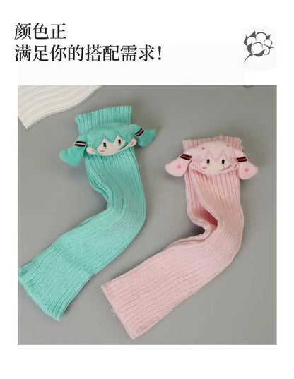 Hatsune Miku Thigh Highs — Kawaii Macaron Color Lolita Leggings for Girls