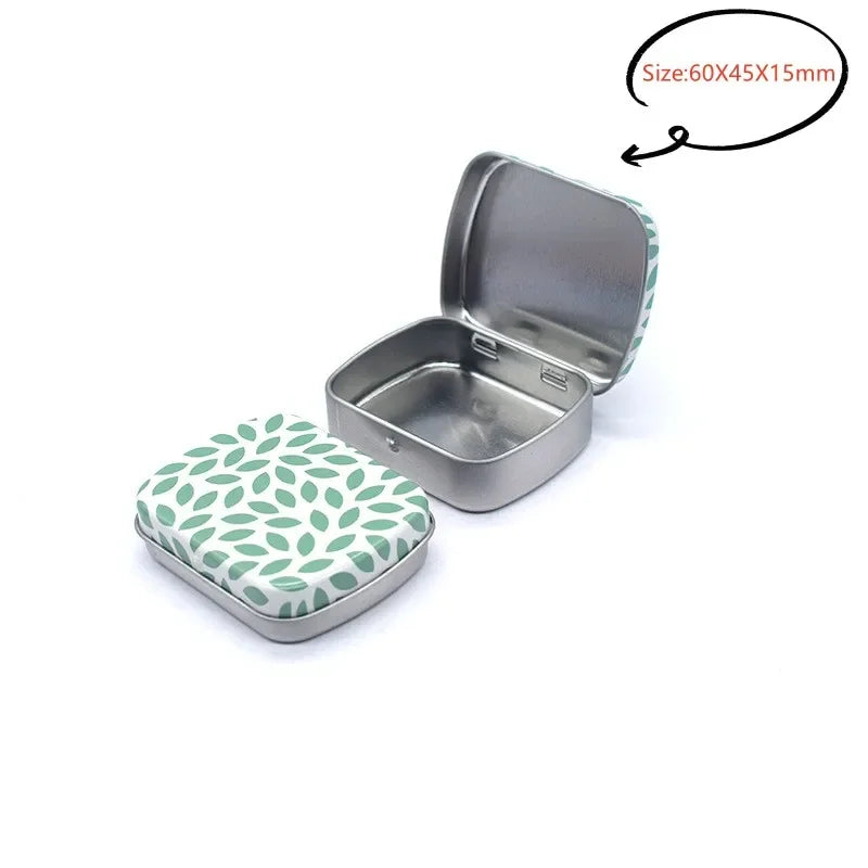 Square Silver Tin Storage Boxes – Small Metal Box for Jewelry, Keys, Coins & Wedding Candy