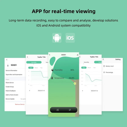 WiFi Zigbee Smart Soil Tester – Bluetooth Moisture, Humidity & Temperature Sensor with Mobile App for Real-Time Plant Monitoring
