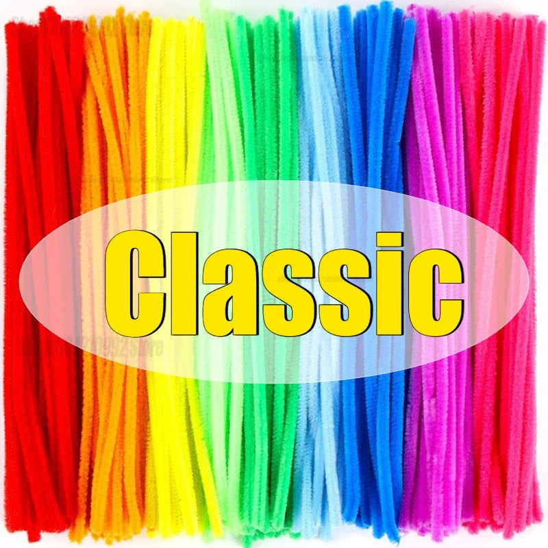 Chenille Pipe Cleaners - Fluffy Wired Stems for DIY Flowers, Crafts & Kids’ Projects