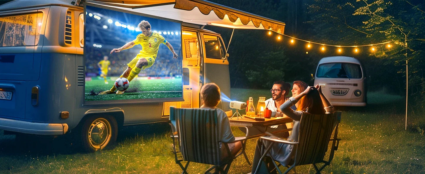 TOPTRO Mini Projector – Full HD 1080P Support, 16000 Lumens, Auto Keystone, WiFi & Bluetooth Portable Home Theater Projector