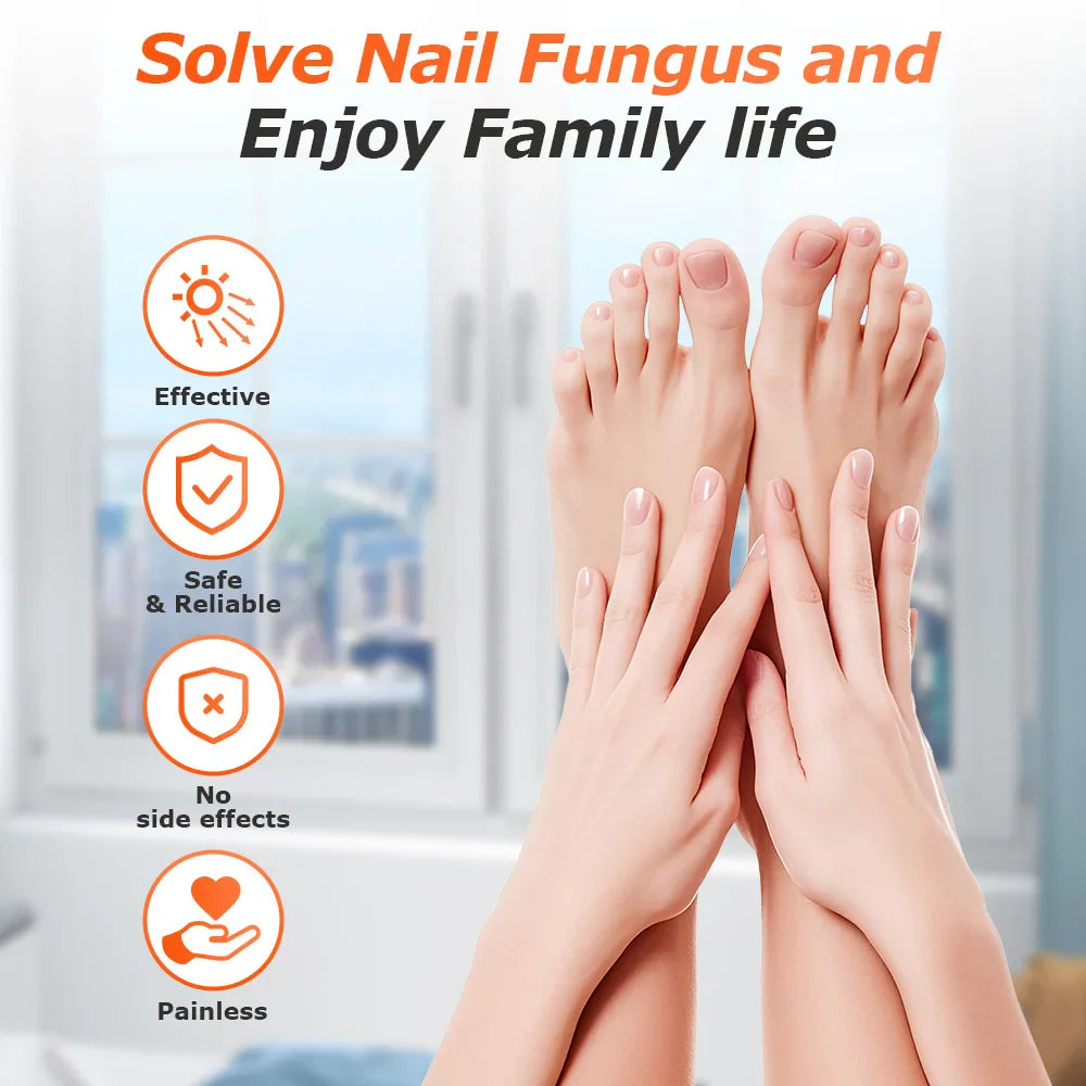 Wireless Multi-Toenail Laser Fungus Treatment Device – 45W Blue & Infrared Light Nail Care System