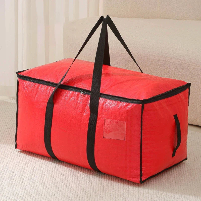Large Capacity Waterproof Clothes Storage Bag – Foldable Blanket & Garment Organizer for Home, Bedroom, Closet, Transparent Storage Container