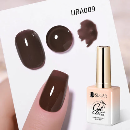 UR SUGAR 15ml Jelly Milky White Gel Polish – Translucent UV Soak Off Nail Art Varnish Semi-Permanent Fashion Nail Color