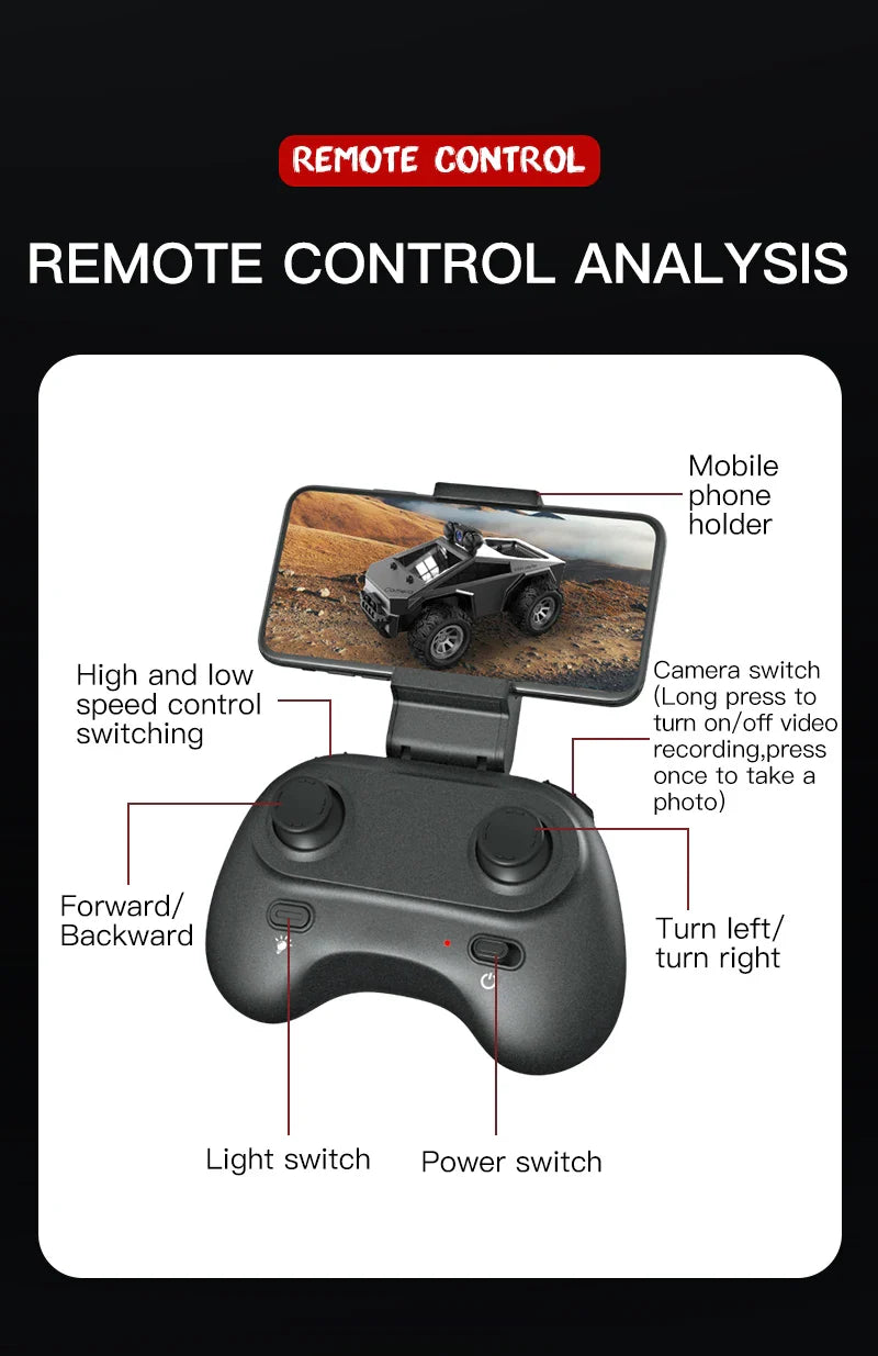 NEW KF29 RC Car with HD Camera – FPV Wireless Remote Control Toy for Photos, Videos & Conversation Gift