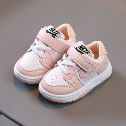 2025 Toddler & Kids White Sneakers — Fashionable Non-Slip Walking Shoes for Boys, Breathable Outdoor Casual Board Shoes
