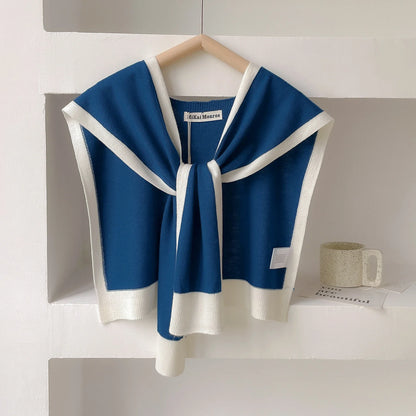 Spring & Autumn Striped Knitted Shawl – High-Grade Neck and Shoulder Scarf for Summer Office & Air-Conditioned Rooms