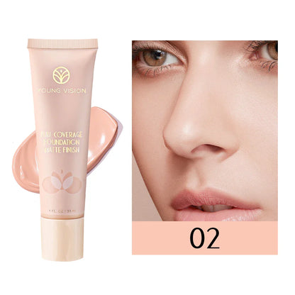 6-Color BB Cream Concealer – 30ml Liquid Foundation Primer with Natural Coverage for Face Brightening & Flawless Skin Finish